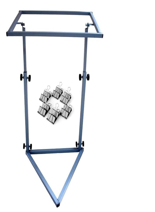 Inclu يتضمن إطارًا معدنيًا بدون إطار من نوع آري مقاس 24 × 18 بوصة مع 12 مشبكًا - إطار معدني مستطيل رمادي اللون للحرف اليدوية / بديل للأطواق / حامل كرسي / حامل جلوس - Image 1